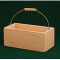 Wooden Country Baskets w/ Wire Handles (5"x11"x4 1/2")